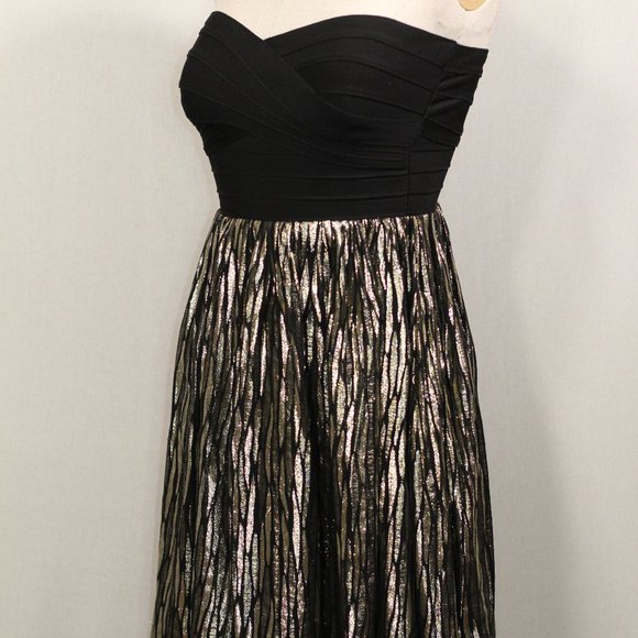 Erin Erin Fetherston Silk Black Gold Dresses - Picture 11 of 12